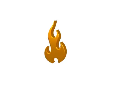 Fire Symbol v9 011 Low-poly 3D model