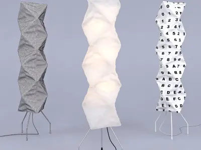 Set of floor lamps 3D model