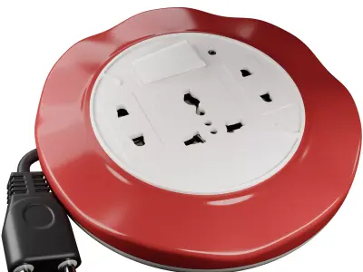 Curved Extension Box Low-poly 3D model