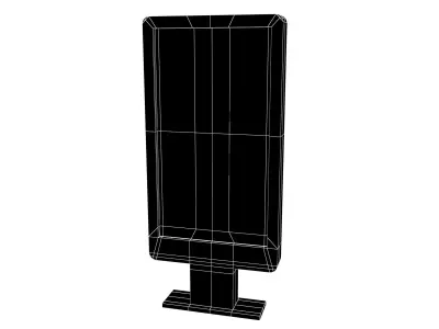 Advertising Display LCD Mockup v6 002 Low-poly 3D model