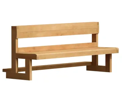 Wooden Furniture For Church Church Furniture Bench And Chair 3D model