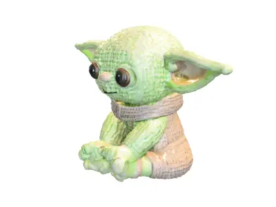 chibi yoda baby 3D model