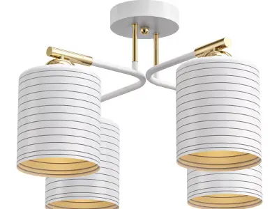 escada-1124-4p three light ceiling fixture - gold 3D model