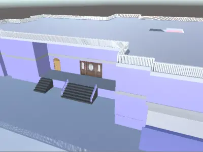 House building with stairs 3D model