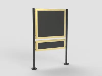 Double Framed Advertising Board 3D model