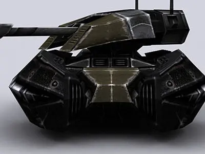 3DRT - Sci-Fi Hovertank6 Low-poly 3D model
