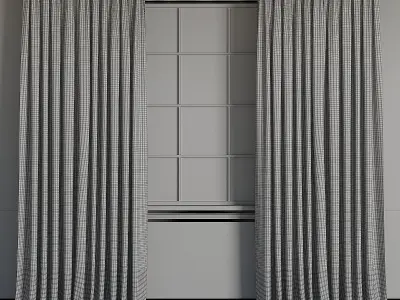curtain Low-poly 3D model 23