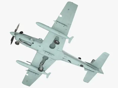  A-29 Super Tucano Attack Aircraft Simplified 