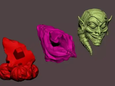Green Goblin Bust Spider man 3D print model