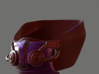 Gas mask helmet 3d model scifi Low-poly  Low-poly 3D model 205