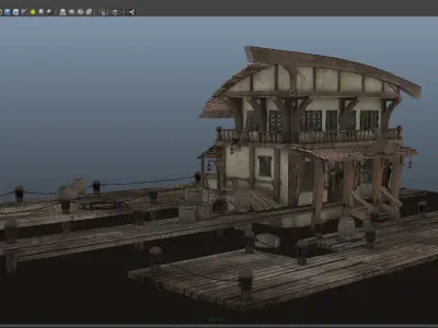 house game Low-poly 3D model