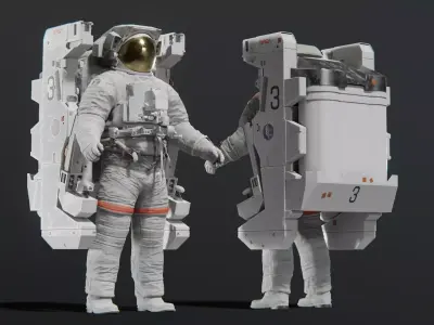 Astronaut EMU MMU Spacesuit 3D model