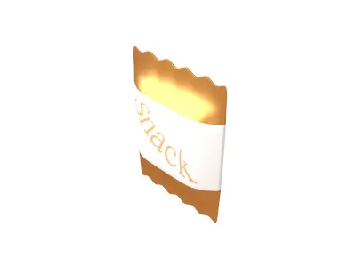Cartoon Snack Package v1 002 Free low-poly 3D model