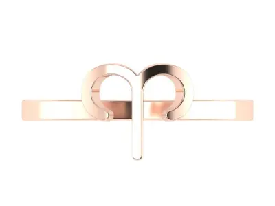 12 rings in the form of zodiac signs 3D print model