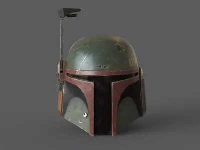 BOBA FETT Helmet PBR model 3D model