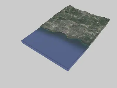 Milwaukee City Low-poly 3D model