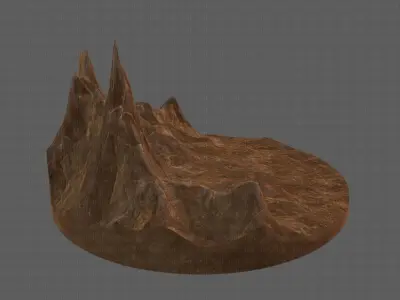 Terrain V05 Low-poly 3D model
