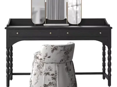 Topia Table and Jess stool 3D model