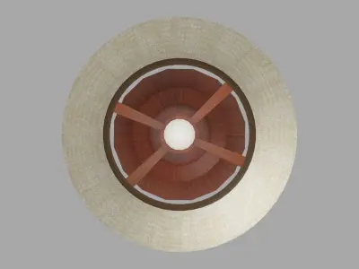 Simple textured lamp Low-poly 3D model