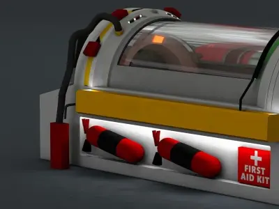 BEST AND THE CHEAPEST LAB CAPSULE v2  HIBERNATION  CHAMBER Low-poly 3D model