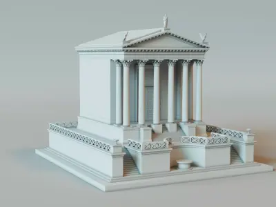 Temple 3D printable model 3D print model purchase