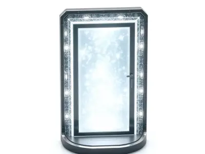 Futuristic SciFi Portal Gateway Door Low-poly 3D model