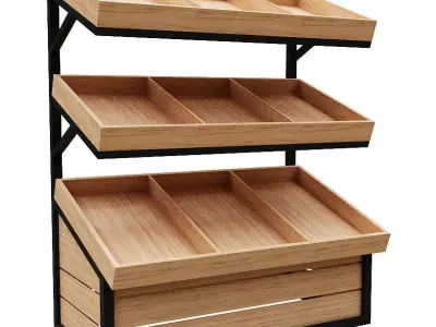 Stall models Low-poly 3D model