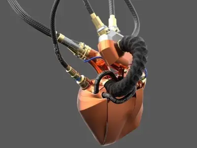 CYBER HEART  Low-poly 3D model