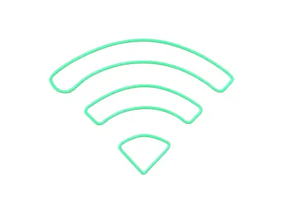 Neon Wifi Symbol v1 003 Low-poly 3D model