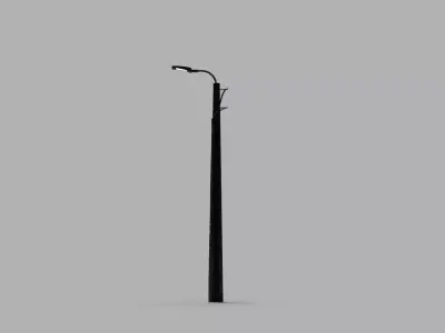 Concrete street lamp Low-poly 3D model buy