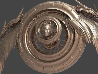 Ancient Alien Star Ring Statue 7  3D model