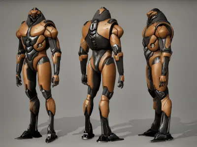 Robot 9 Low-poly 3D model