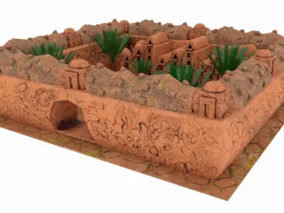 Old Arab City Low-poly 3D model