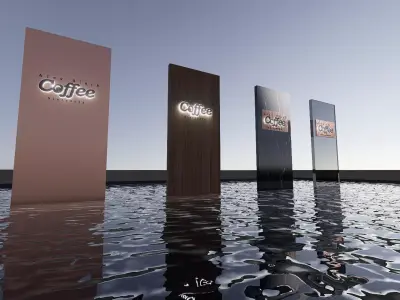 Alex Black coffee logo 3D model