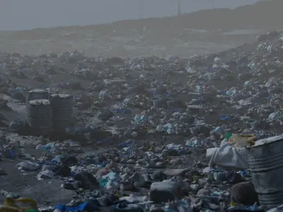 Set dressing detailing kitbash for city scene environments 3D model