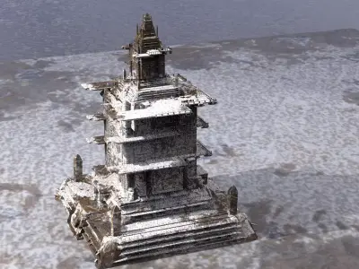 Sci-Fi Tower Cold Winter 3D model