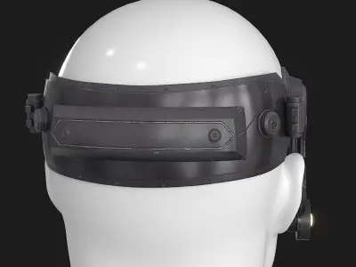 Sci Fi VR Headset Low-poly 3D model