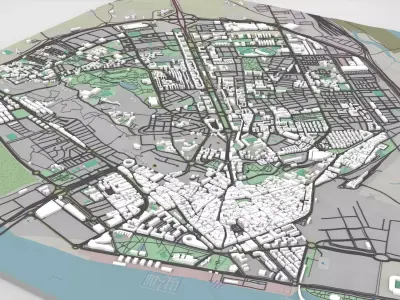 Cityscape Huelva Spain 3D model
