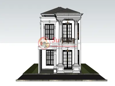 House 8x15m code 502- Sketchup 3D model 3D model 3D model