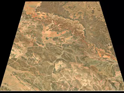 NEOM city topography Saudi Arabia - tile n27 e36 3D model