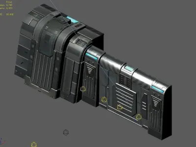 Machinery - Wall 02 3D model purchase