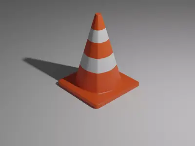 Traffic Cone 3D model 7