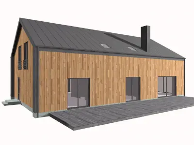 house with dimensions-5 Low-poly 3D model