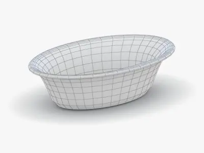 1635 - Bathtub Low-poly 3D model