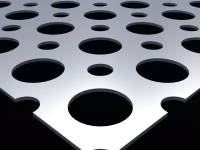 Perforated panel with 35 percent opening 25O144 3D model