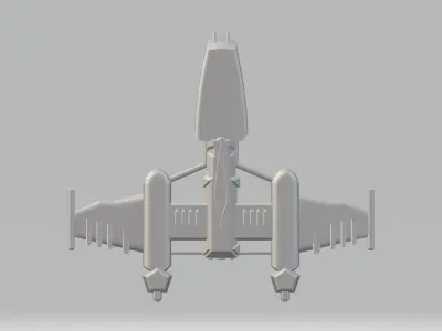 CS2-072023 Concept Fighter Starship 3D print model