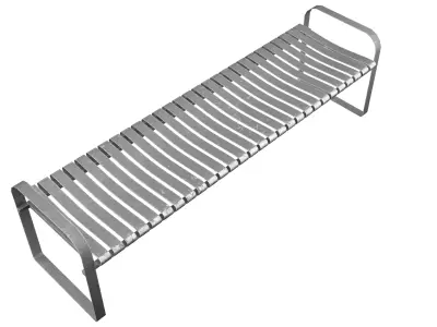 metal bench Low-poly 3D model order