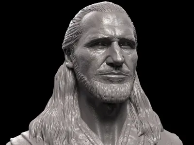 Liam Neeson - Qui-Gon Jinn Bust 3D print model