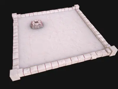 Medieval Chimney Prison Roof Castle Floor Low-poly 3D model