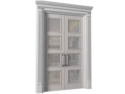Interior sliding doors in Art Deco style 3D model purchase